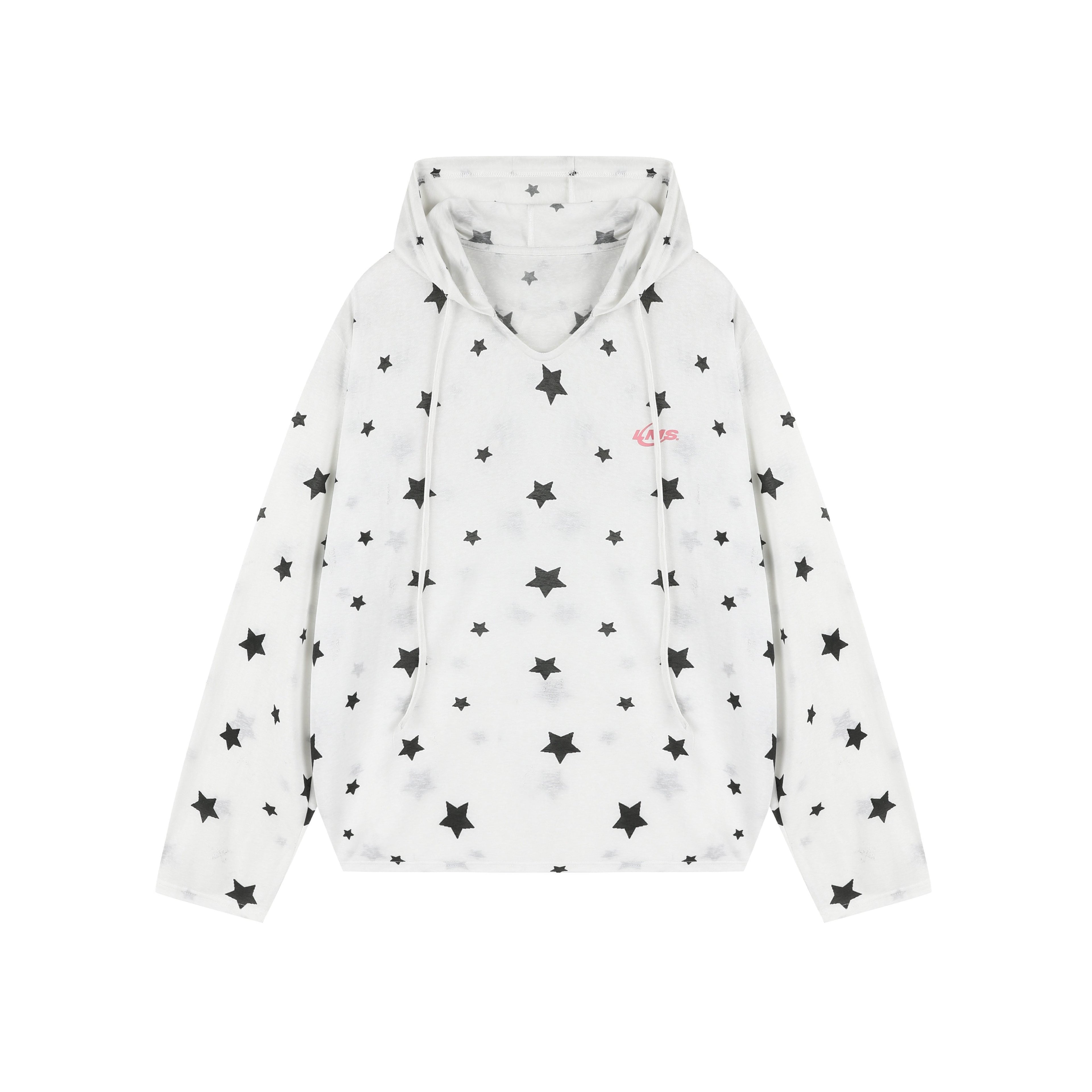 lemanism_Star_Print_Hooded_Loose_Fit_Men's_Lyocell_Blend_Long_Sleeve_T-shirts_MISSTT