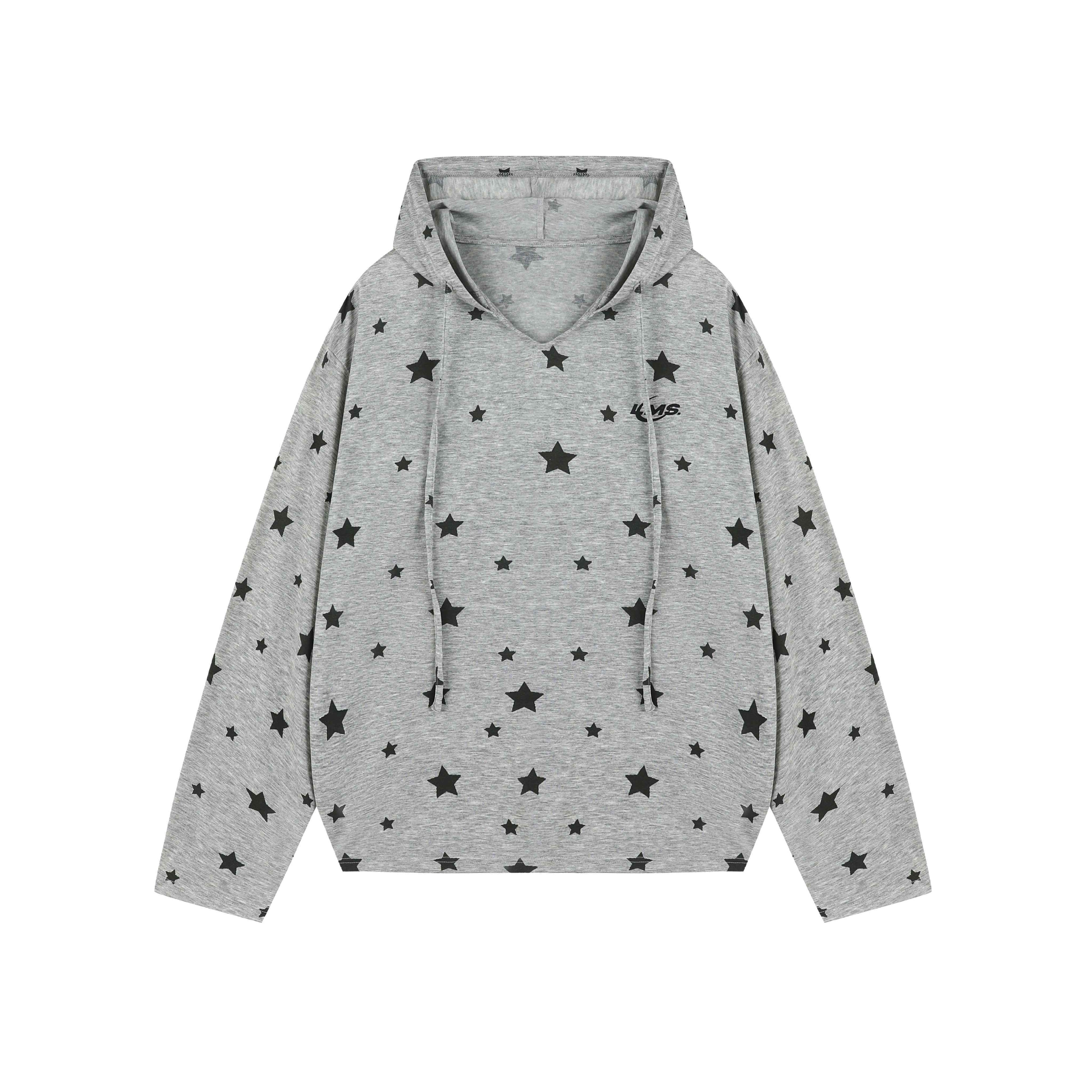 lemanism_Star_Print_Hooded_Loose_Fit_Men's_Lyocell_Blend_Long_Sleeve_T-shirts_MISSTT