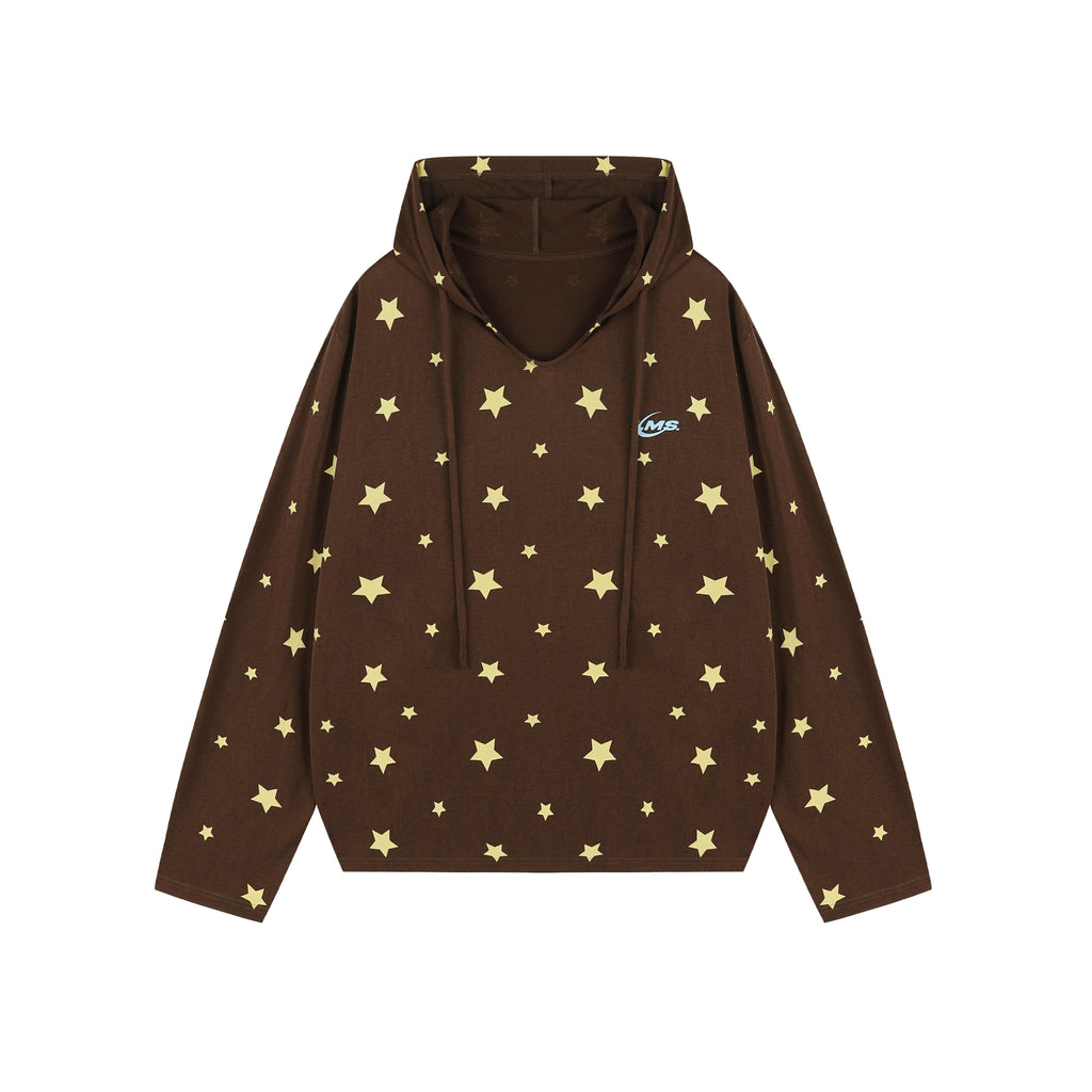 lemanism_Star_Print_Hooded_Loose_Fit_Men's_Lyocell_Blend_Long_Sleeve_T-shirts_MISSTT