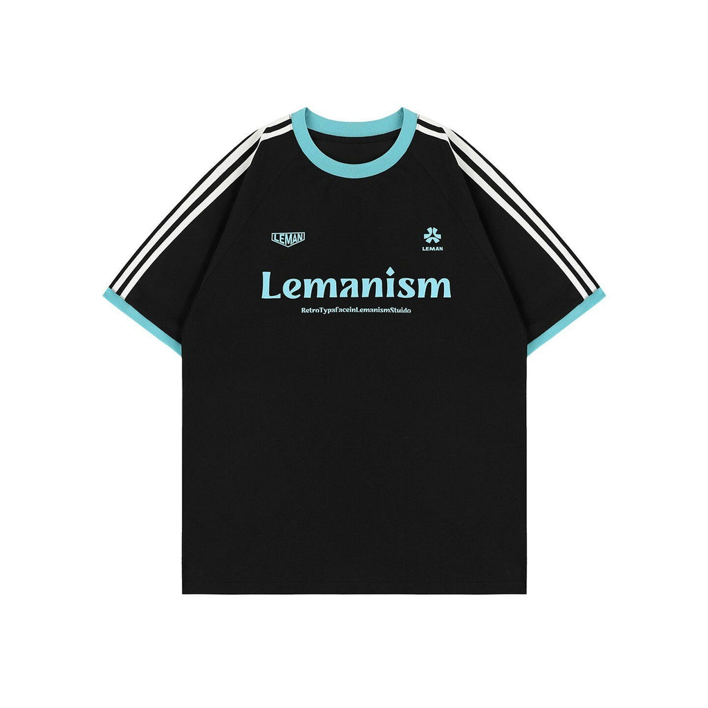 lemanism_Striped_Printed_Raglan_Loose_Fit_Men's_Cotton_Blend_Short_Sleeve_T-shirts_MISSTT
