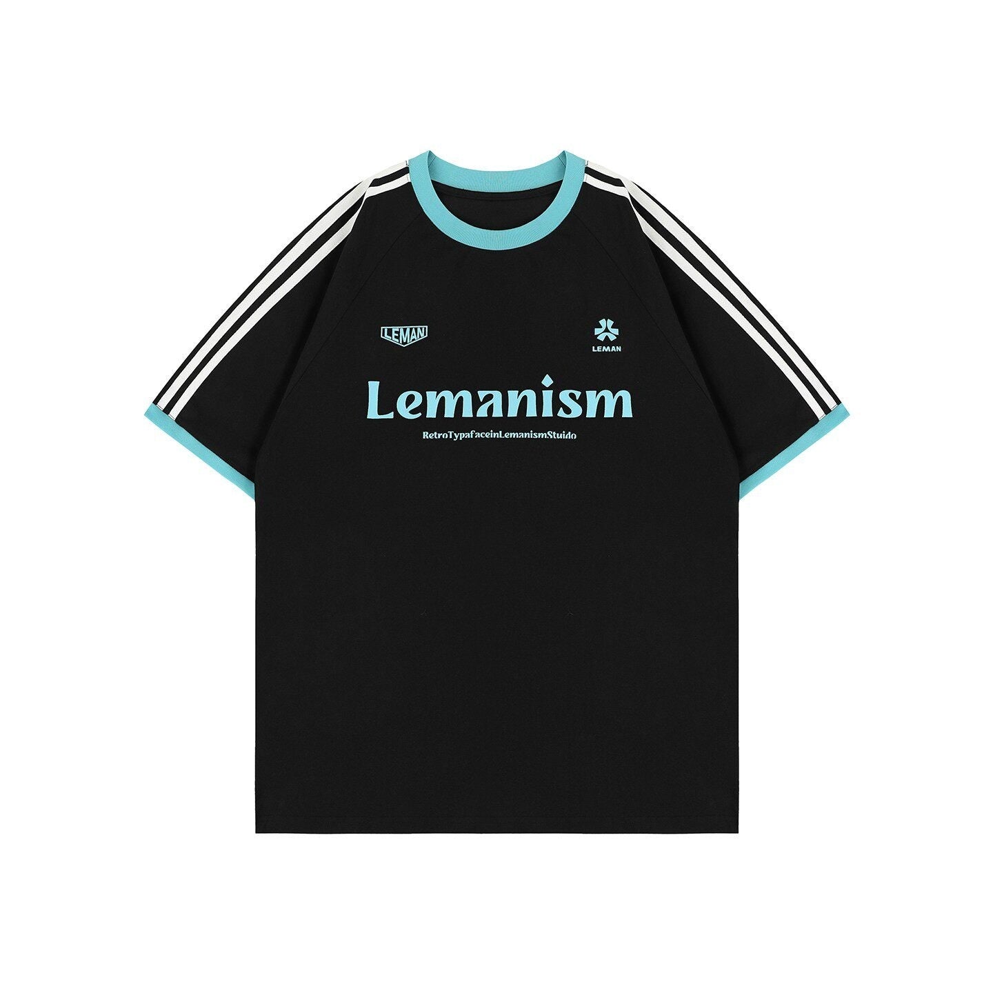 lemanism_Striped_Printed_Raglan_Loose_Fit_Men's_Cotton_Blend_Short_Sleeve_T-shirts_MISSTT