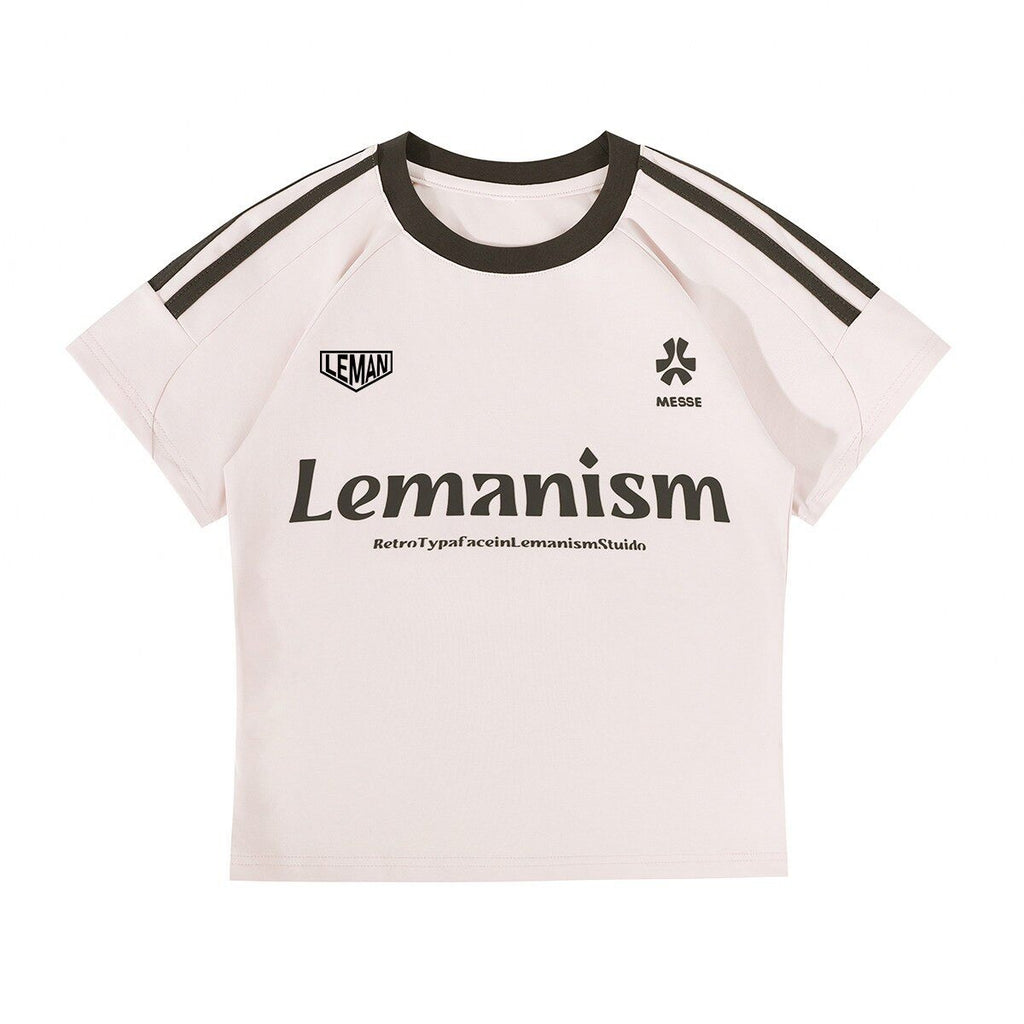 lemanism_Three_Stripe_Logo_Print_Raglan_Crewneck_Men's_Cotton_Short_Sleeve_T-shirts_MISSTT