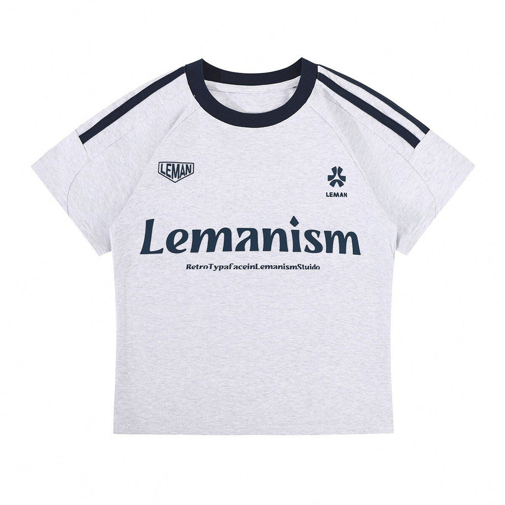 lemanism_Three_Stripe_Logo_Print_Raglan_Crewneck_Men's_Cotton_Short_Sleeve_T-shirts_MISSTT
