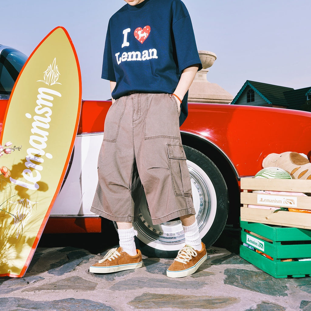 lemanism_Washed_Solid_Workwear_Relaxed_Straight_Mid_Rise_Men's_Cotton_Cargo_Shorts_MISSTT