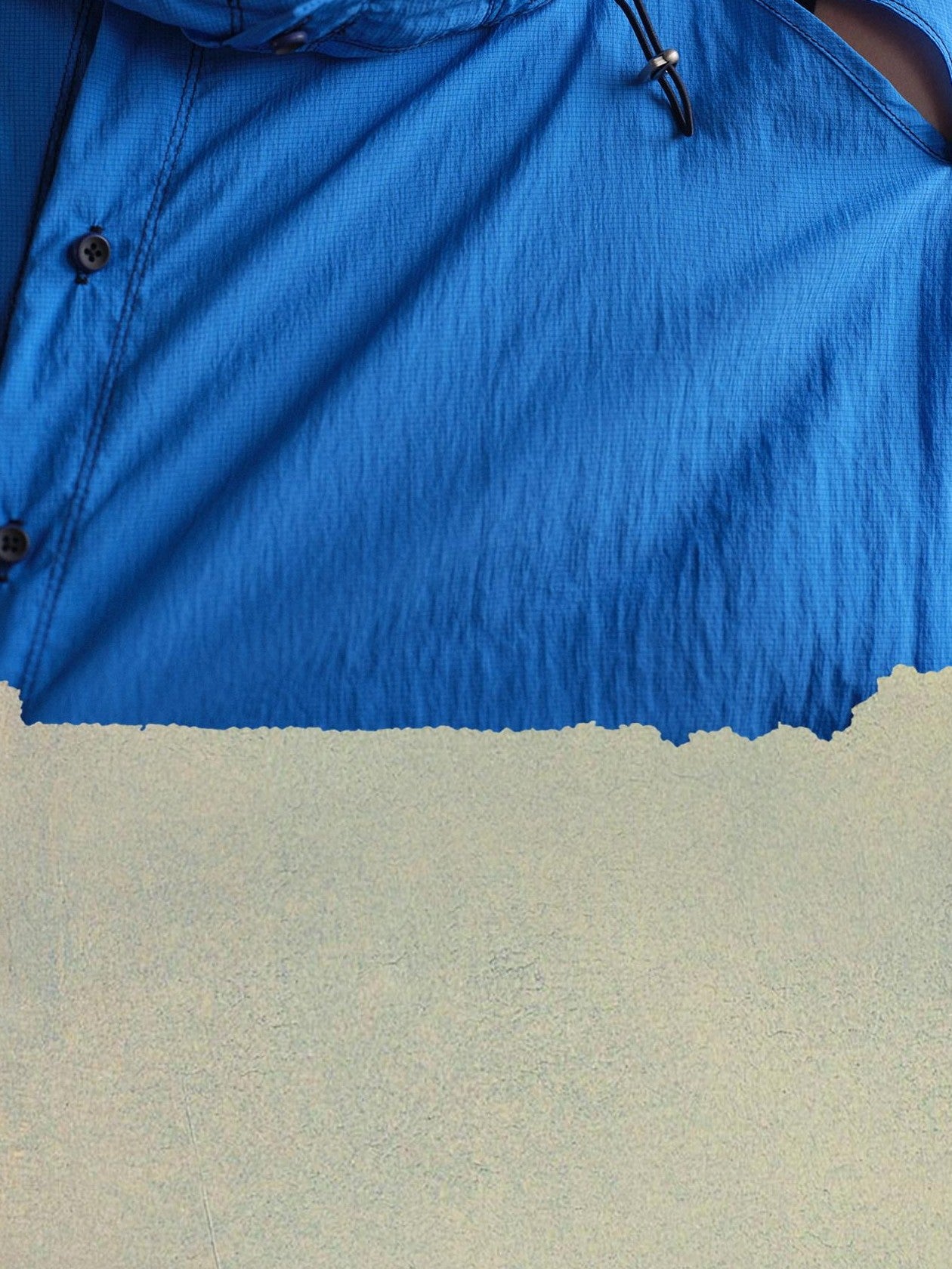 soknot Blue Contrast Colorblock Side Slit Men's Cupro Short Sleeve T-shirts