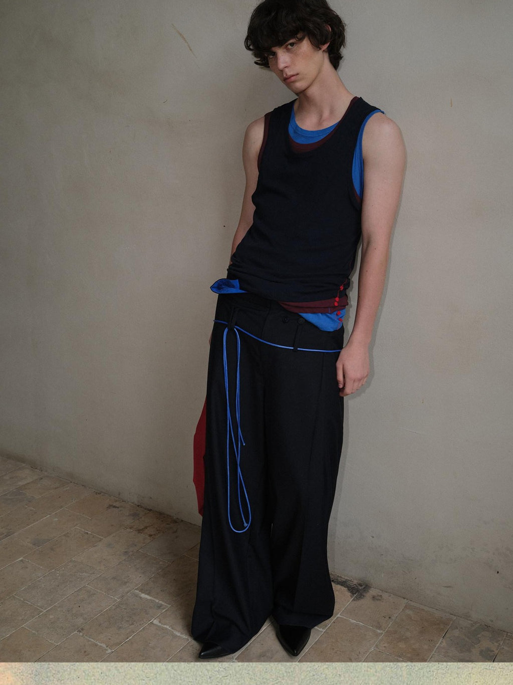 soknot Contrast Colorblock Slim Racerback Men's Cotton Muscle Tank Tops