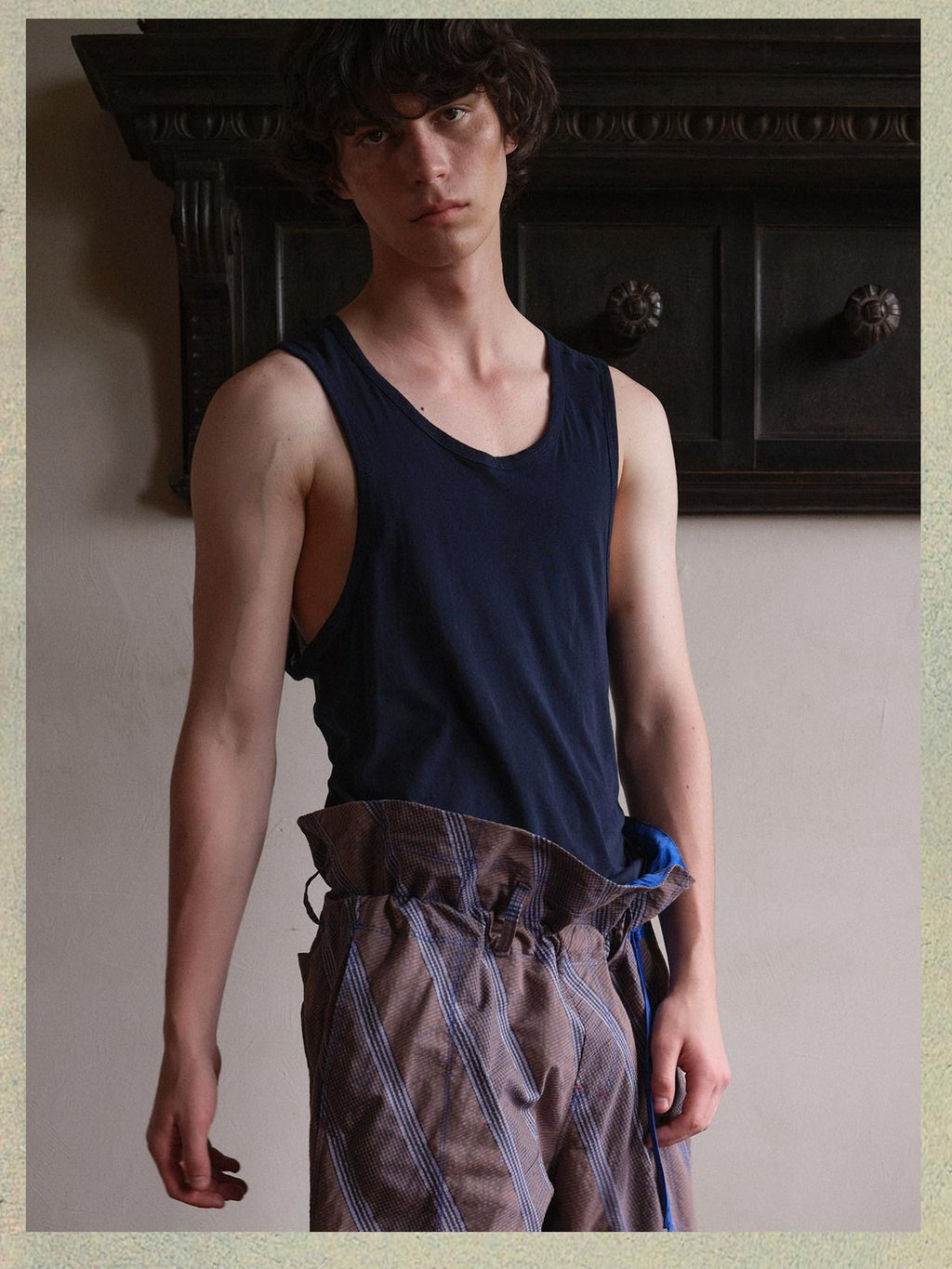 soknot Contrast Colorblock Slim Racerback Men's Cotton Muscle Tank Tops