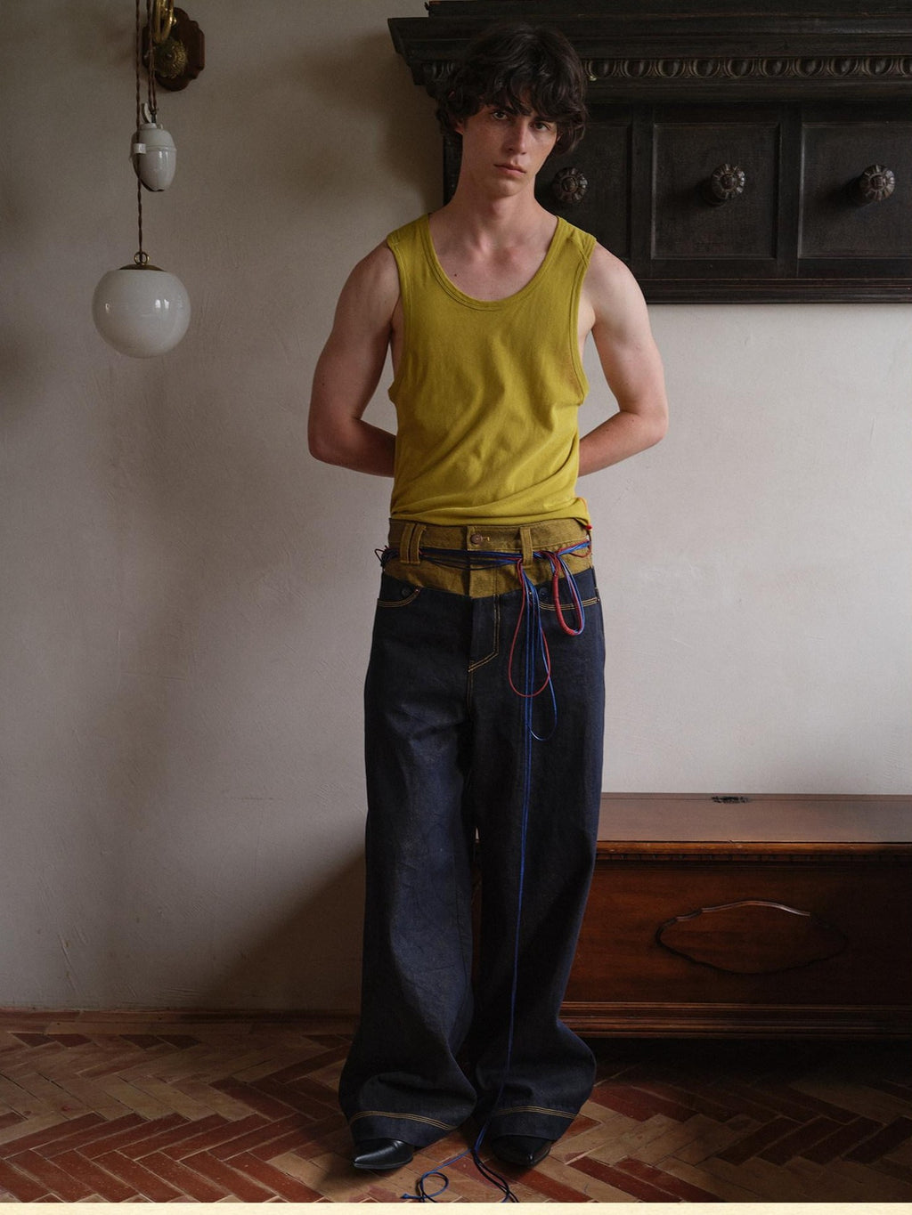 soknot Contrast Colorblock Slim Racerback Men's Cotton Muscle Tank Tops
