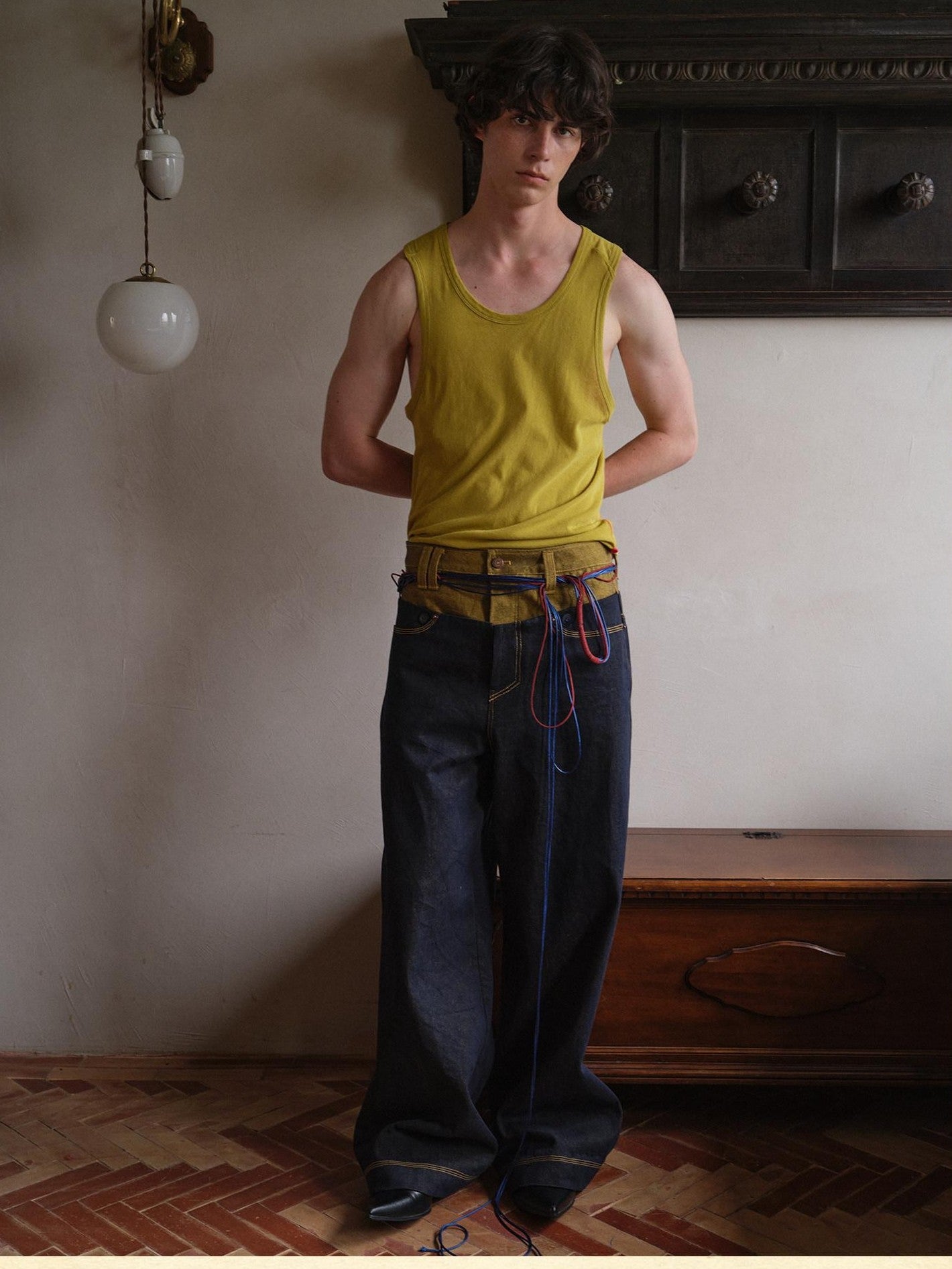 soknot Contrast Colorblock Slim Racerback Men's Cotton Muscle Tank Tops