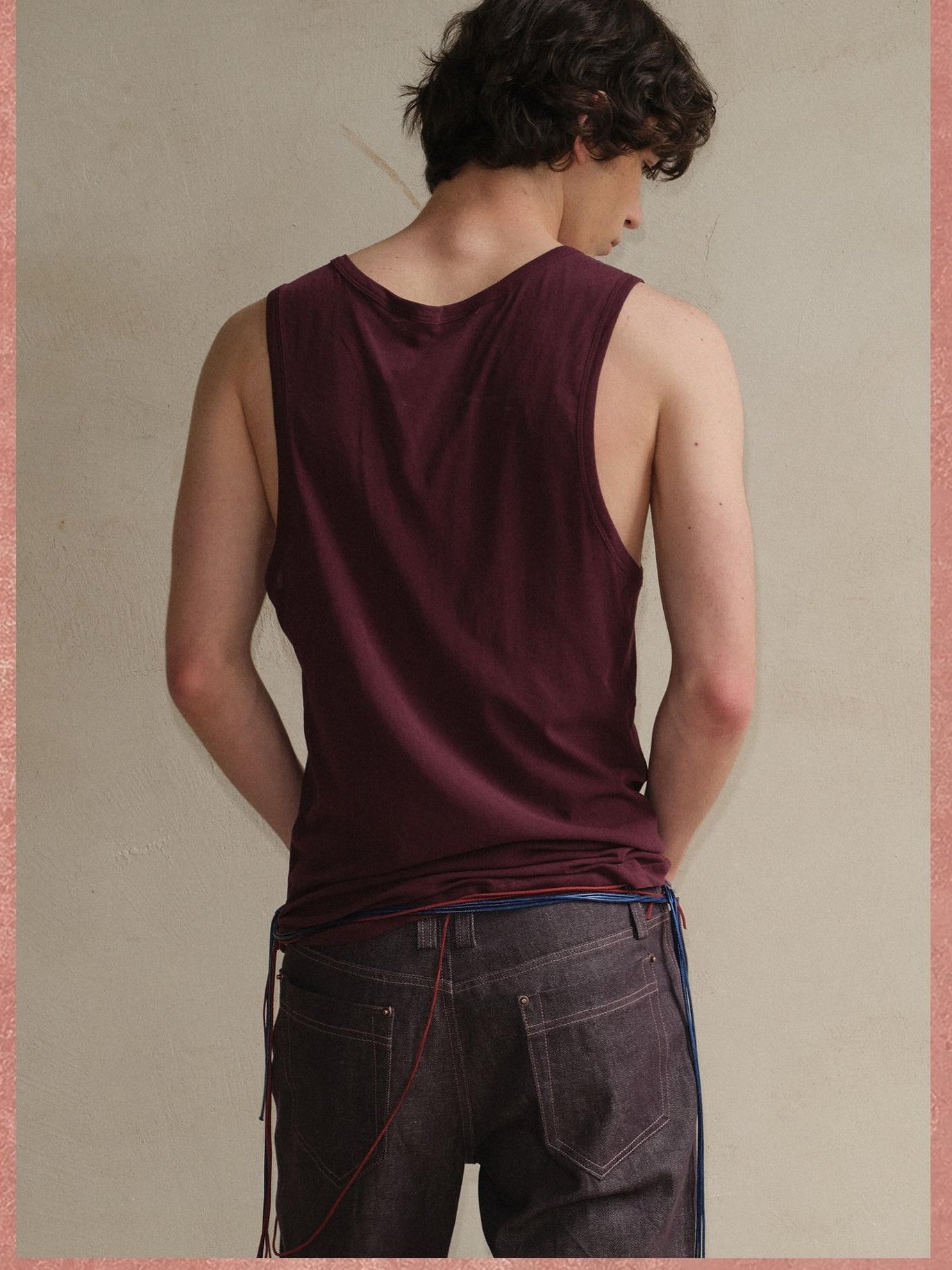 soknot Contrast Colorblock Slim Racerback Men's Cotton Muscle Tank Tops