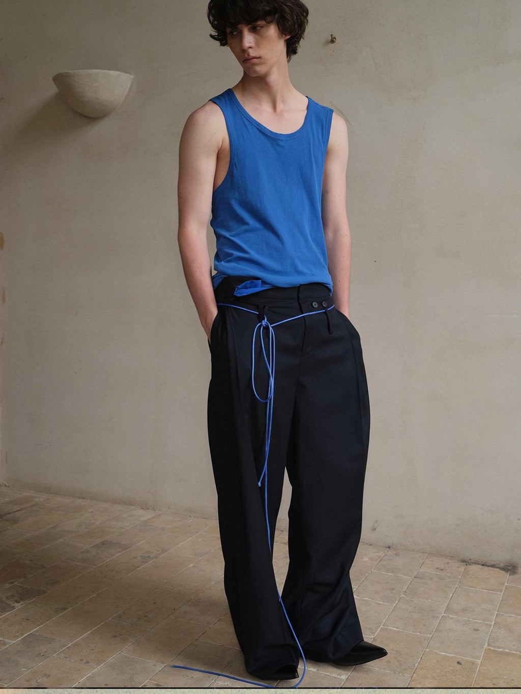 soknot Contrast Colorblock Slim Racerback Men's Cotton Muscle Tank Tops