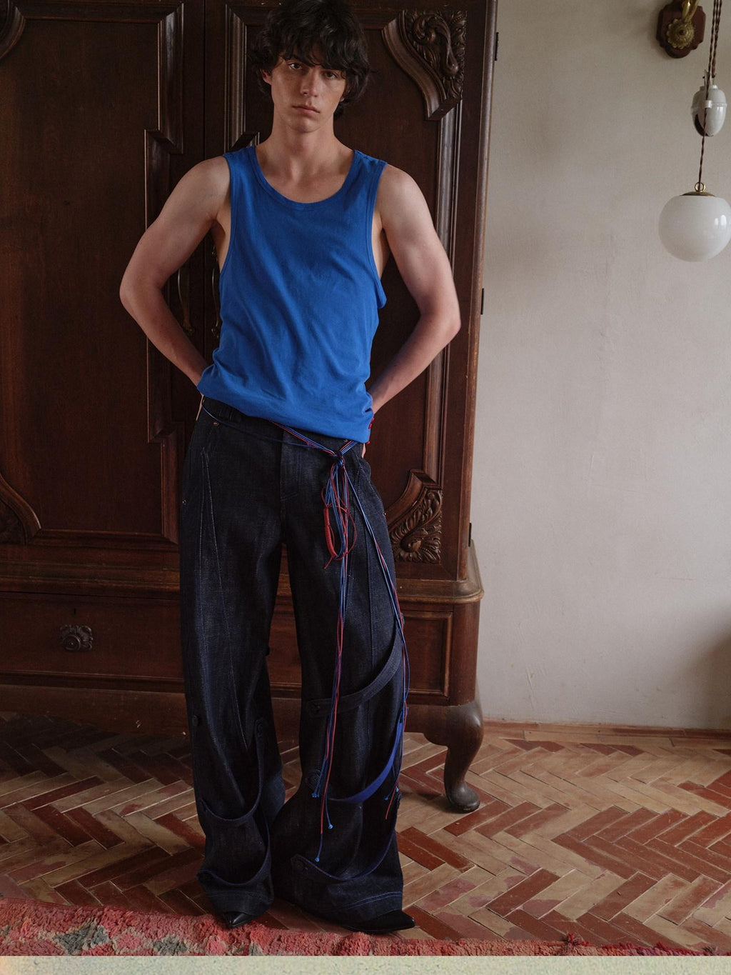 soknot Contrast Colorblock Slim Racerback Men's Cotton Muscle Tank Tops
