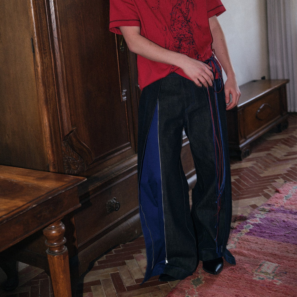 soknot_Deep_Navy_Striped_Colorblock_Adjustable_Mid_Rise_Men's_Cotton_Relaxed_Jeans_MISSTT
