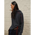 soknot_Gray_Plain_Hooded_Drop_Shoulder_Men's_Cotton_Blend_Pullover_Hoodies_MISSTT