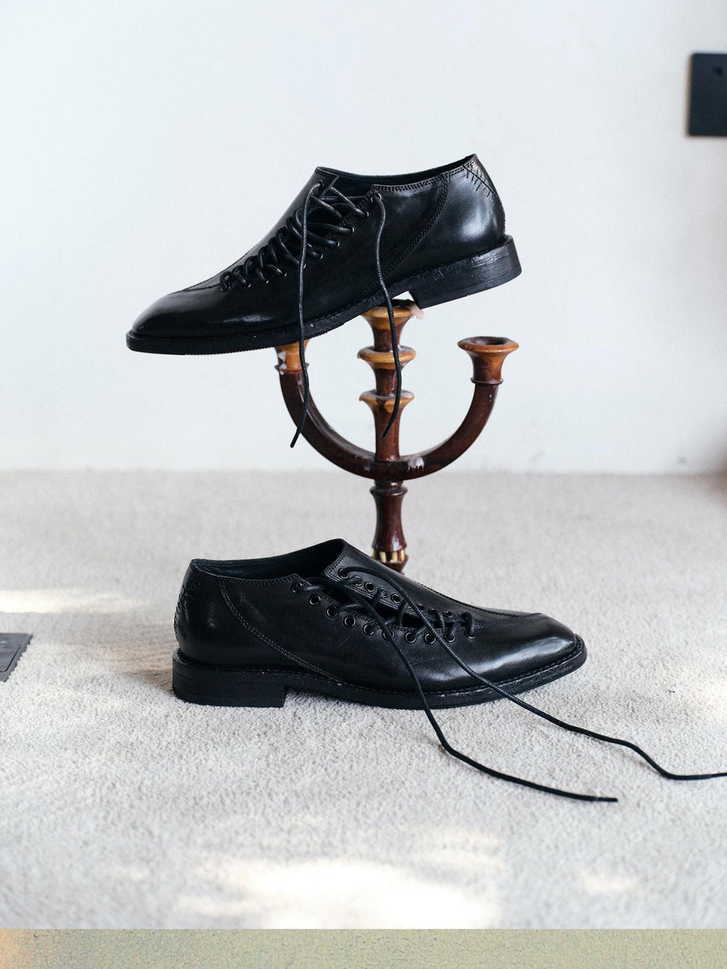 soknot Handmade Welted Men's Genuine Oiled Wax Cowhide Leather Derbies