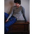 soknot_Navy_Blue_Horizontal_Stripe_Asymmetric_Placket_Men's_Long_Sleeve_T-shirts_MISSTT