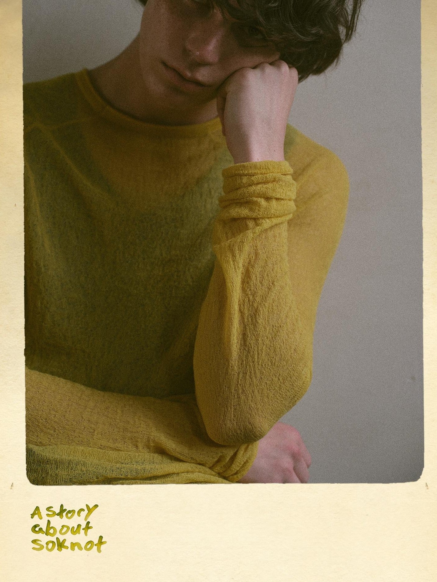 soknot Red Blue Yellow Sheer Slim Fit Men's Knit Long Sleeve T-shirts