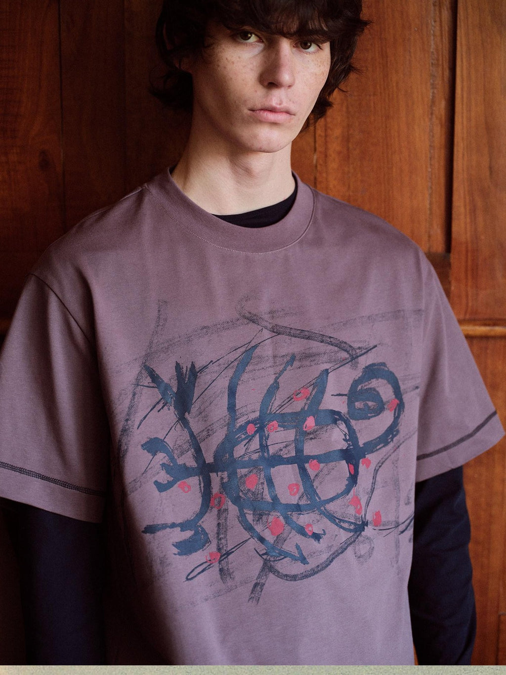 soknot Tibetan Scorpion Print Men's Pure Cotton Short Sleeve T-shirts